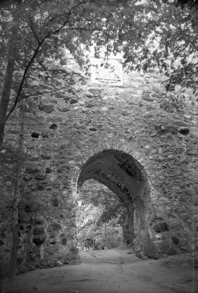 Развалины замка с Сигулде, июнь - август 1963, Латвийская ССР, г. Сигулда. 