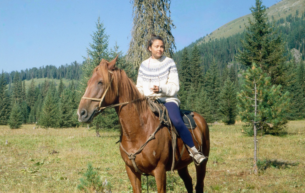 Геолог Ольга Афанасьева на Алтае, 15 августа 1989, Горно-Алтайская АО, Усть-Коксинский р-н. 