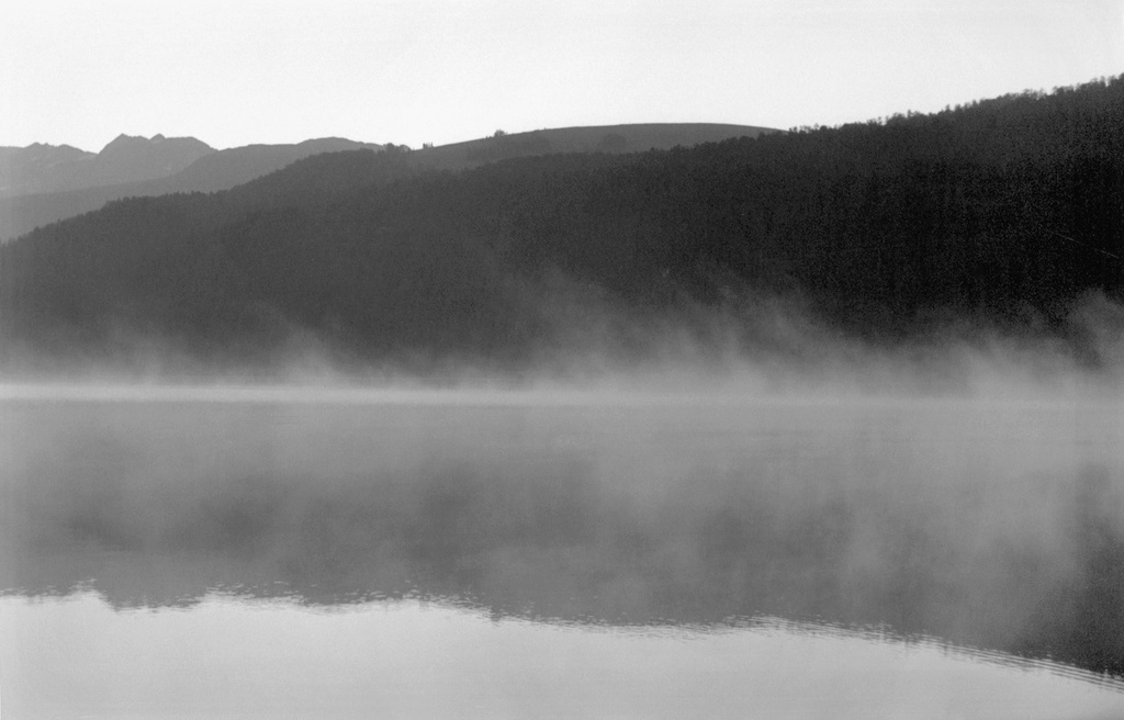 Утренний туман над озером Тальмень, 15 - 19 августа 1989, Горно-Алтайская АО, Усть-Коксинский р-н. 