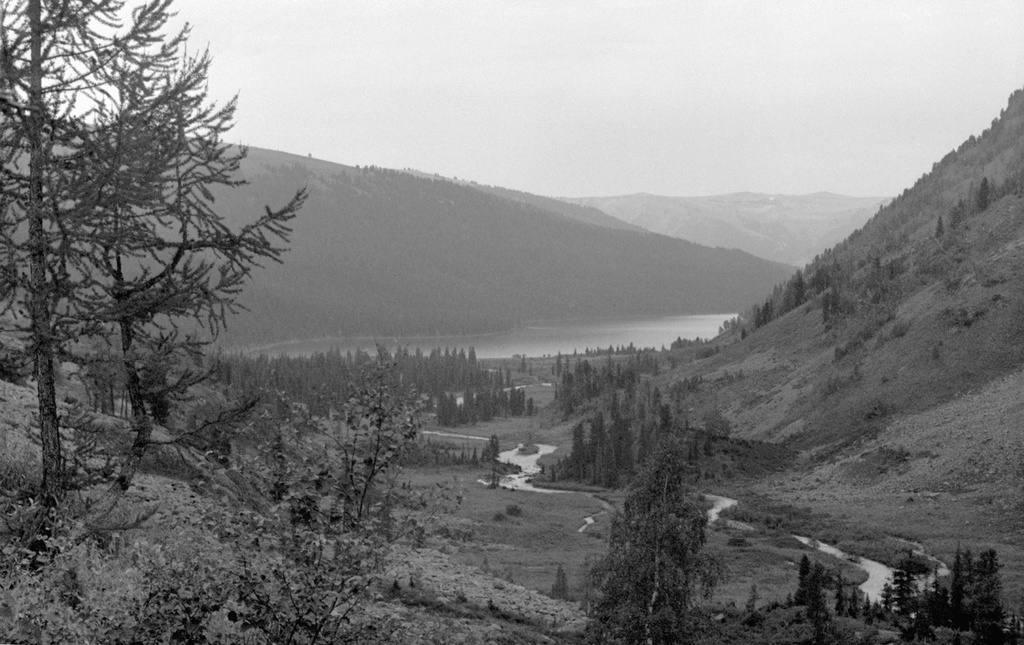 Долина у озера Тальмень, 20 августа 1989, Горно-Алтайская АО, Усть-Коксинский р-н. Хребет Катунские Белки.