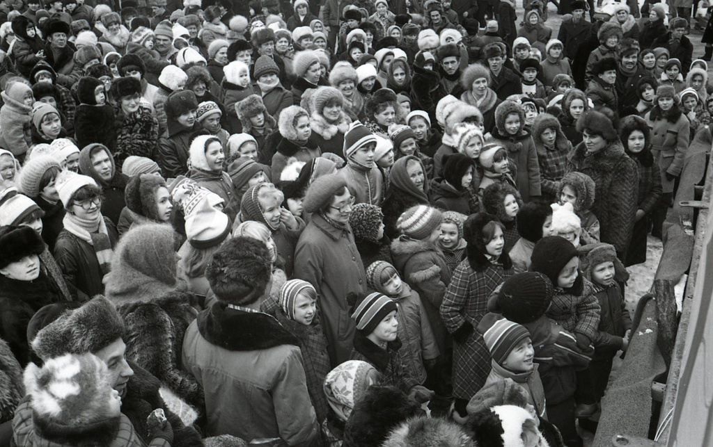 Проводы русской зимы в поселке Некрасовское, 28 февраля 1987, Ярославская обл., пос. Некрасовское. 