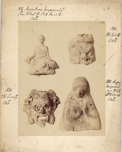 Терракоты, найденные в 1896 году на горе Митридат, в ходе раскопок Пантикапея, 1896 - 1899, Таврическая губ., г. Керчь