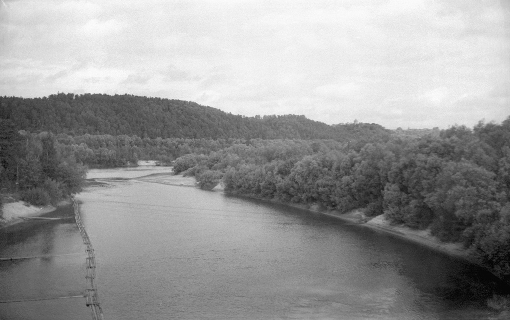 Река Гауя у города Сигулда, июнь - август 1963, Латвийская ССР, г. Сигулда. 