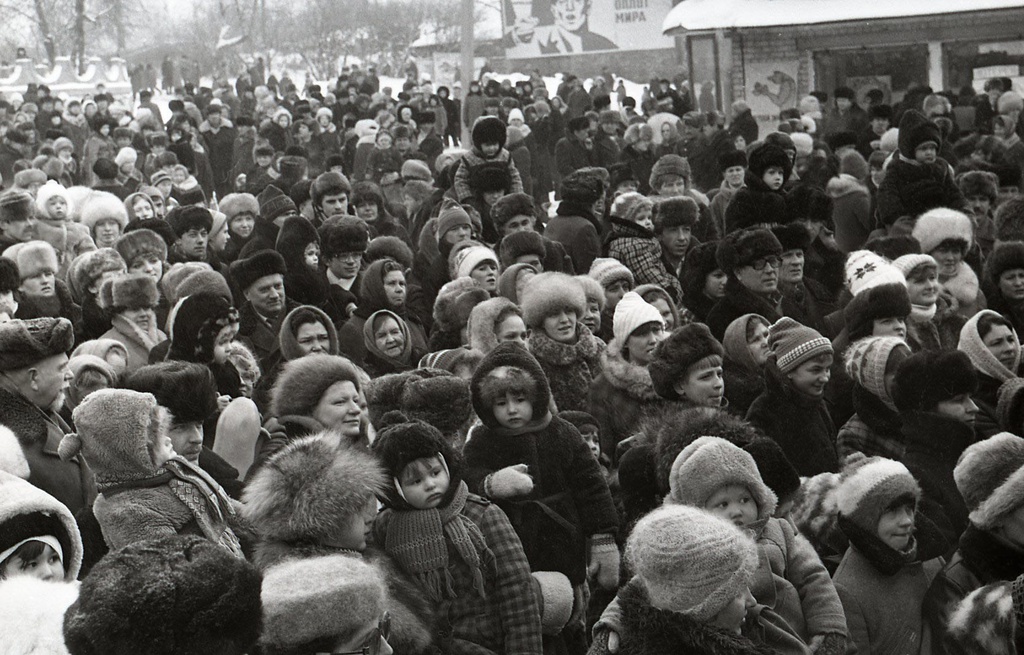 Проводы русской зимы в поселке Некрасовское, 28 февраля 1987, Ярославская обл., пос. Некрасовское. 