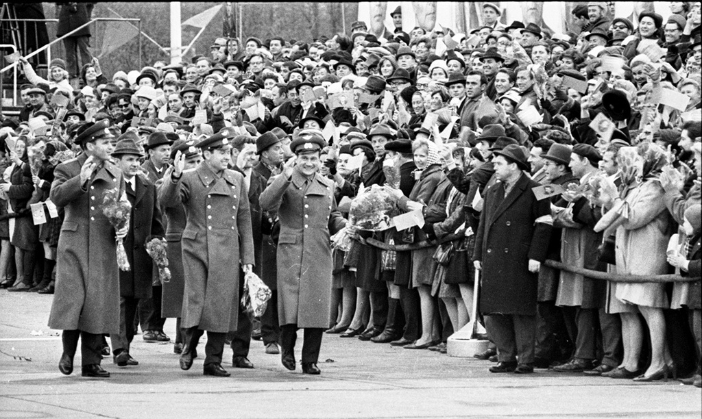 Встреча космонавтов, 1967 год, Московская обл.. Аэропорт Внуково.