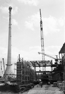 Строительство телецентра, 1966 год, г. Москва. Выставка «От Исаакия до телебашни: фотолетопись строительства знаменитых отечественных зданий» с этой фотографией.&nbsp;