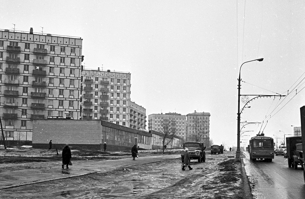 Волгоградский проспект, 1971 год, г. Москва. Выставка «Московский троллейбус» с этой фотографией.&nbsp;