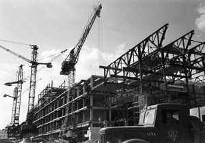 Строительство телецентра, 1966 год, г. Москва