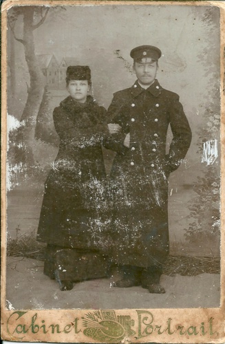 Евдокия Сергеевна Лебедева (Зуева) и Александр Константинович Лебедев, 20 апреля 1906, Самарская губ., станция Неприк