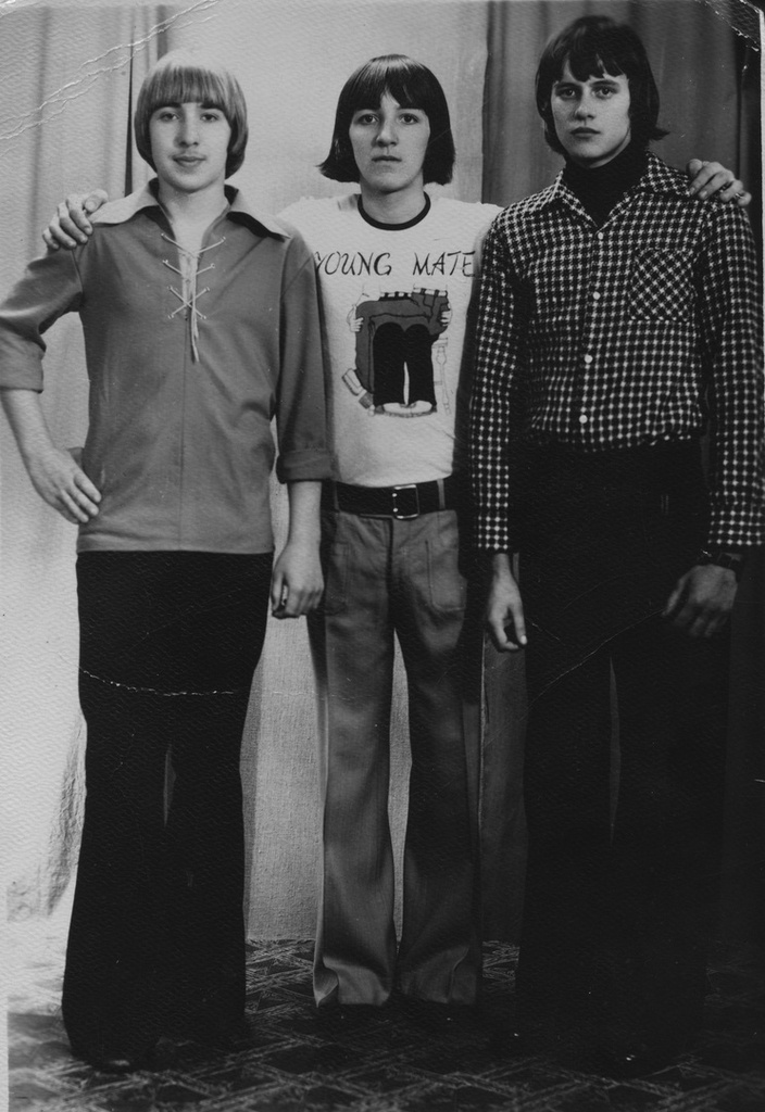 Комсомольцы. Валера, Дима, Гена, январь 1976, г. Владивосток. 