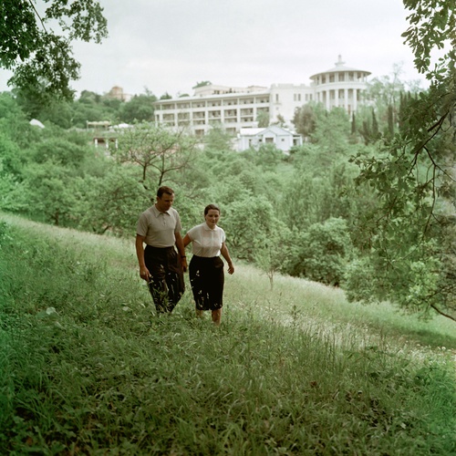 Юрий Гагарин с супругой в Сочи, 1961 год, г. Сочи