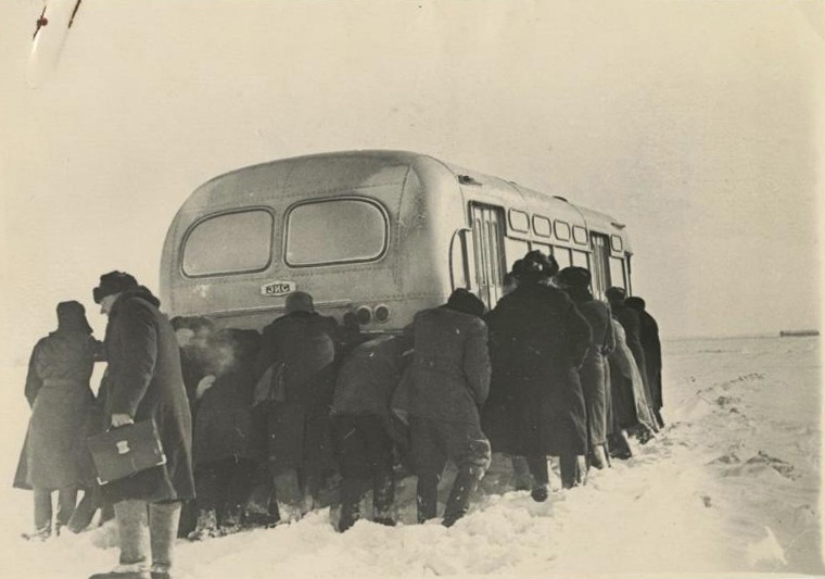 Командировка в Белоруссию, 1954 год. Выставка «Жизнь в дороге» с этой фотографией.&nbsp;