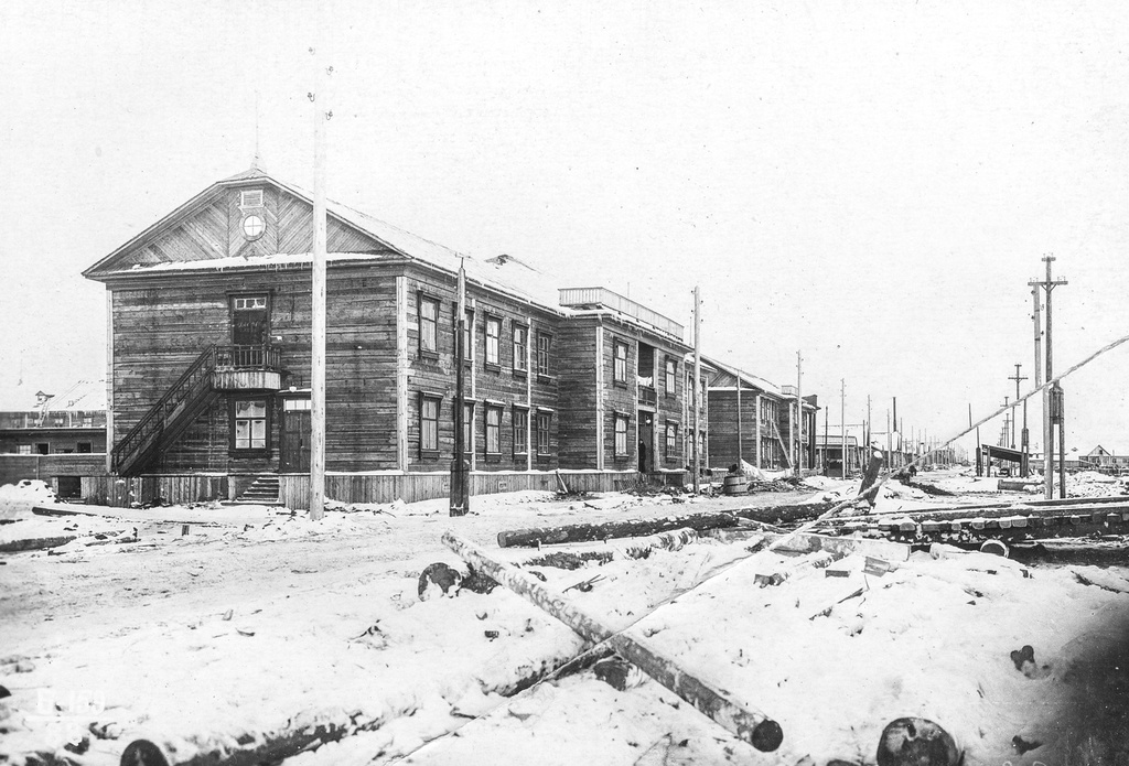 Фото \"Лесная улица 4-го участка\", 23 января 1938, Архангельская обл ...