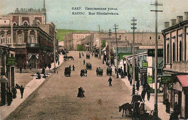 Баку. Николаевская улица, 1900 - 1917, Бакинская губ., г. Баку. Из коллекции бакинского архитектора Мирона Рувимовича Либермана.