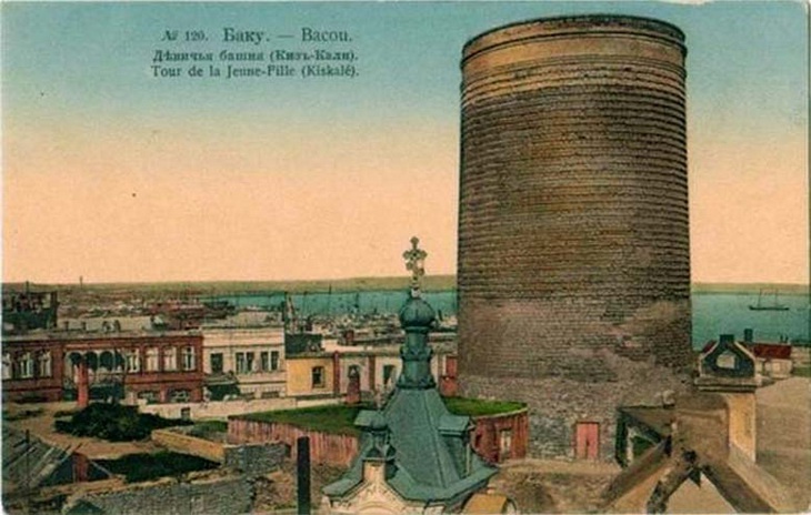 Девичья башня, 1900 - 1917, Бакинская губ., г. Баку. Из коллекции бакинского архитектора Мирона Рувимовича Либермана.