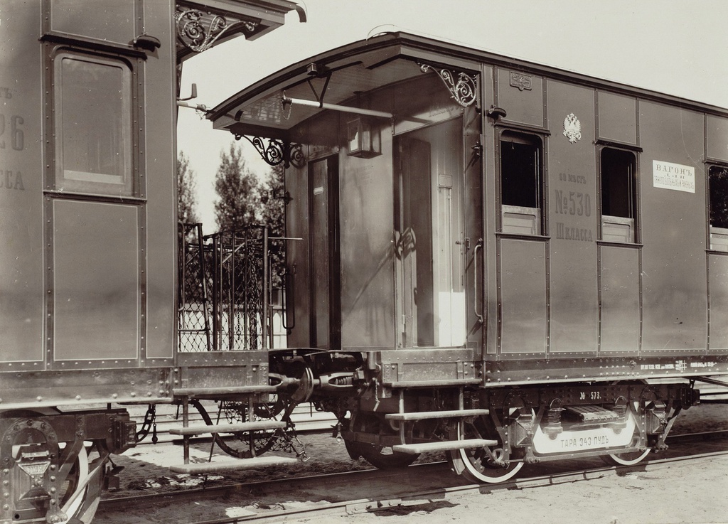 Приспособление для нагрузки больных, 1900 - 1903. Из альбома военно-санитарного поезда.