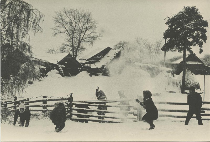 Зимние забавы в деревне, 1956 год. Выставка «Зимние забавы» с этой фотографией.