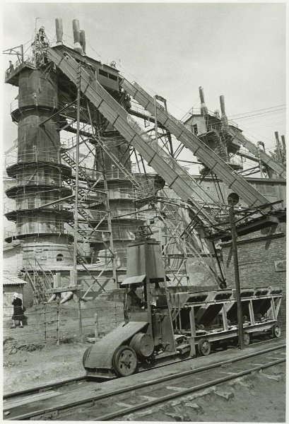 Завод силикатного кирпича. Доставка сырья, 1950 - 1955, Московская обл.