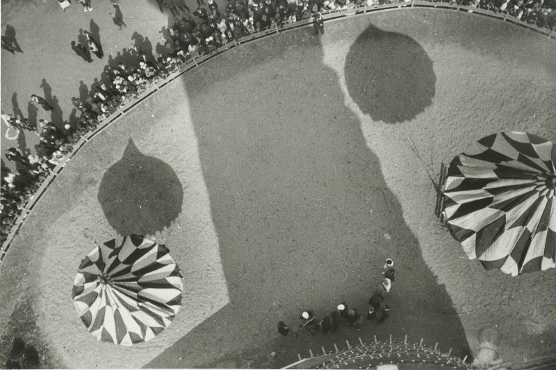 С парашютной вышки, 1930 год, г. Москва. Выставка «Фотограф Георгий Зельма (1906–1984)» с этим снимком.