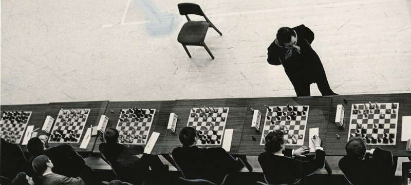 Сеанс одновременной игры в шахматы, 1974 год, г. Москва