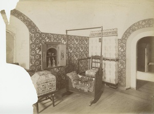 Интерьер детской комнаты в Палатах бояр Романовых на Варварке, 1896 год, г. Москва