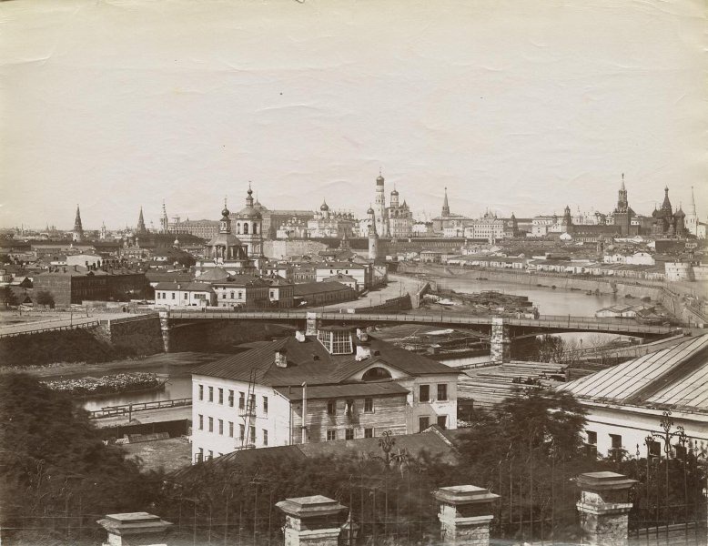 Панорама Москвы с Вшивой горки, 1884 год, г. Москва. Выставка «Мосты Москвы» с этой фотографией.&nbsp;