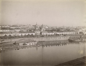 Панорама Китай-города со стороны Раушской набережной, 1890-е, г. Москва