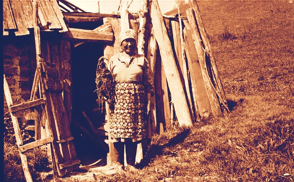 Шорка с шаманскими атрибутами, 1982 - 1983, Горная Шория. Выставка «Жизнь шорских женщин» с этой фотографией.&nbsp;