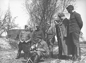 Восточная Германия. Художник Военно-медицинского музея Красной армии Евгений Александрович Львов, 1945 год, Германия