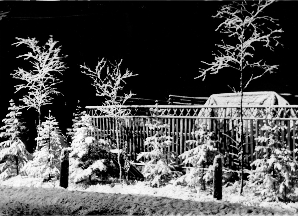 Первый снег в 1969 году, 1 октября 1969 - 24 ноября 1969, Красноярский край, станция Решоты. Выставка «Первый снег» с этой фотографией.&nbsp;Фотография из архива Виктора Берлейна.&nbsp;