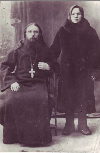 Отец Александр Мурзин с супругой, 1930 год, Брянская обл., г. Клинцы