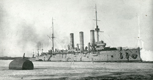 Крейсер «Аврора» на зимовке в Гельсингфорсе, 1915 год, Великое княжество Финляндское, г. Свеаборг