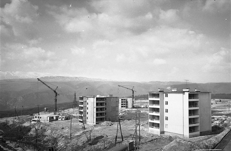 Строительство поселка гидростроителей «Дубки», 1968 год, Дагестанская АССР, пос. Дубки