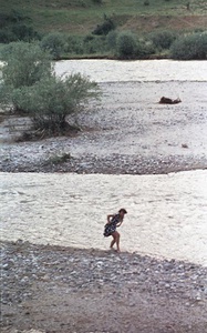 Девушка на берегу горной реки, 1958 год, Таджикская ССР