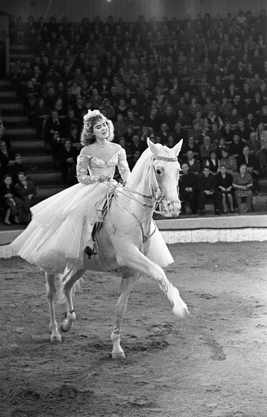 Конный цирк «Тула – Париж». Дзерасса Туганова, 1965 год, г. Тула