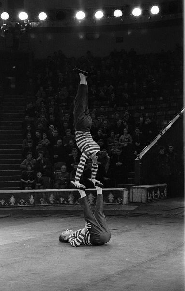 Фото "Цирк. Акробаты-эксцентрики Волчок и Прохоров", 1963 год ...
