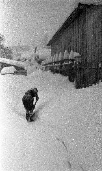 Зима, 1965 год, Сахалин о., г. Южно-Сахалинск. Выставка «Такого снегопада...» с этой фотографией.&nbsp;