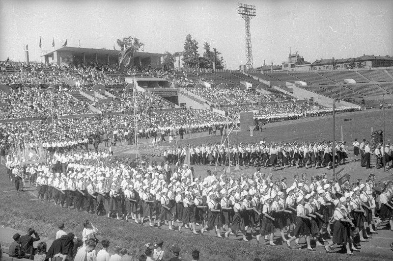 Стадион «Динамо». Парад пионеров столицы, 1937 - 1947, г. Москва