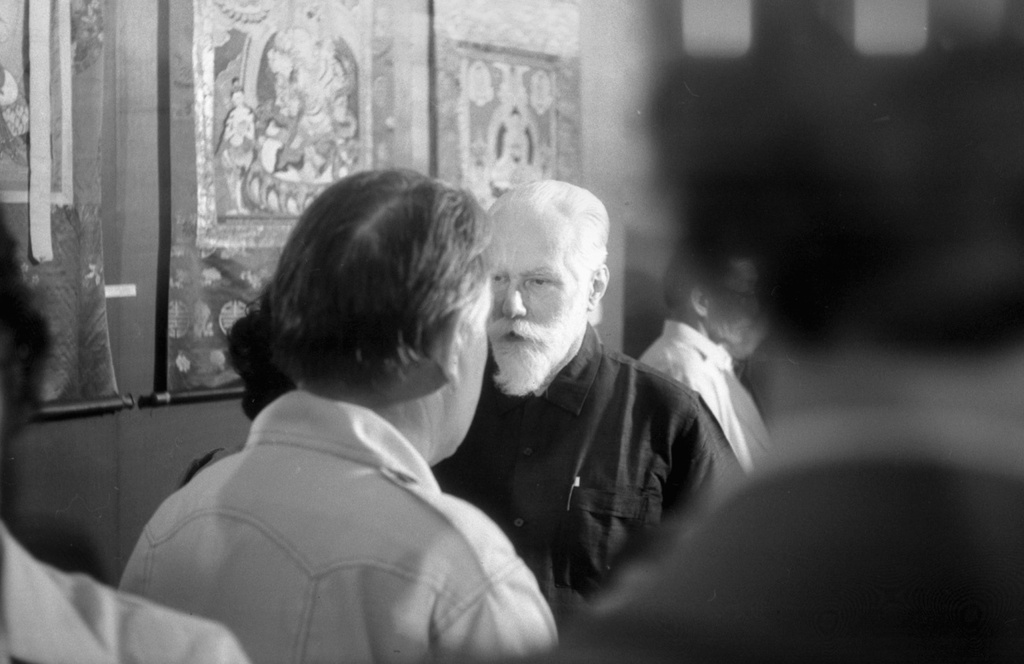 Святослав Николаевич Рерих на открытии выставки монгольского искусства в музее искусства народов Востока, июнь 1981, г. Москва