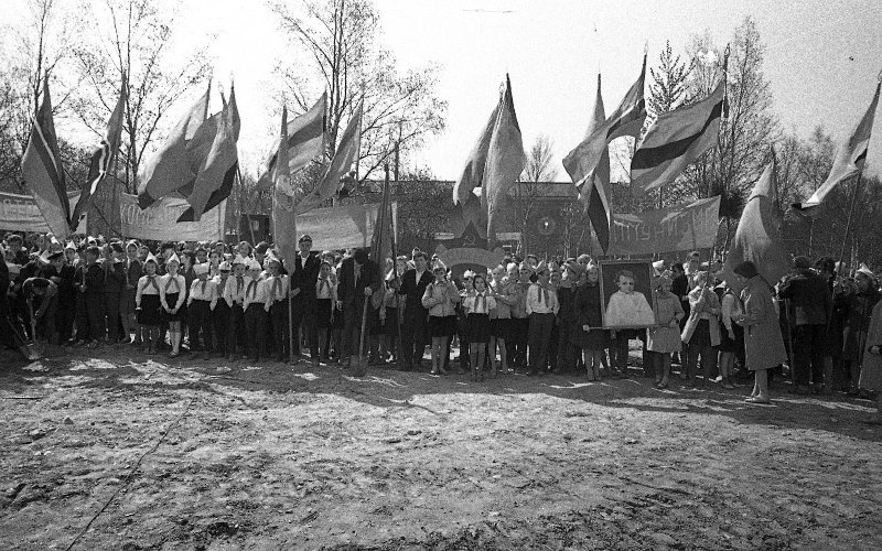 Закладка дворца пионеров, 1964 год, Сахалин о., г. Южно-Сахалинск