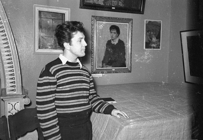 Илья Глазунов в мастерской, 1955 - 1965