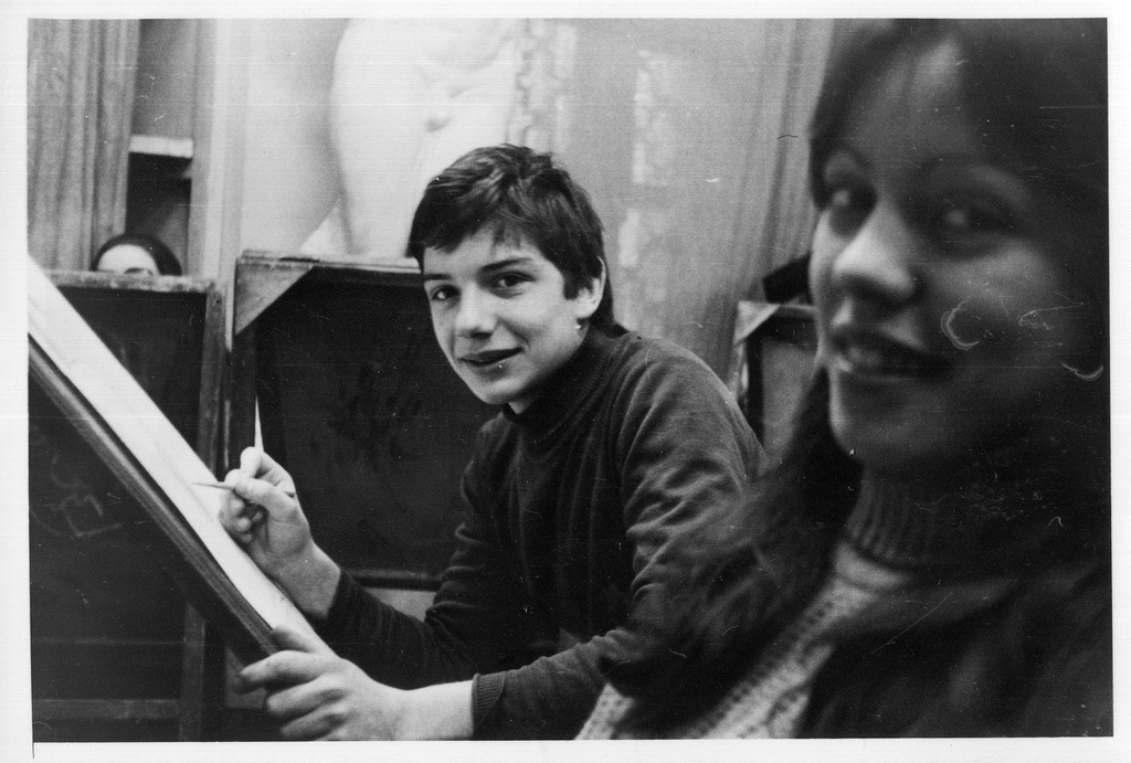 МАрхИ, кафедра рисунка, 9 февраля 1982, г. Москва. Факультет ПРОМ, 9 группа.Фотография из архива Сергей Даина.