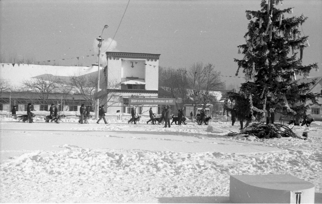 Закрытие соревнований ДОСААФ по собаководству на ВДНХ, 14 января 1977, г. Москва. 