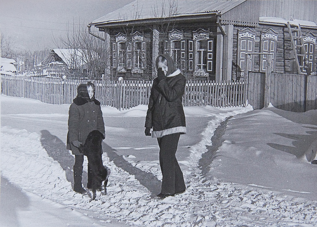 Зима, 1974 год, Тюменская обл., Викуловский р-н, с. Коточиги. 