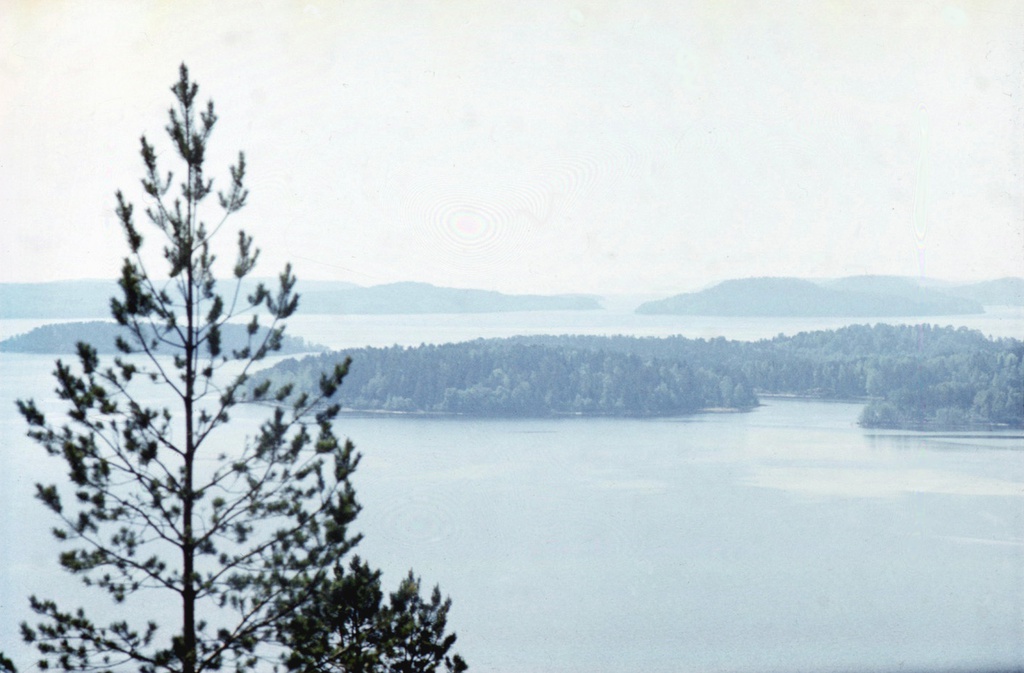 Вид на залив Кирьявалахти, июль 1985, Карельская АССР, Сортавальский р-н