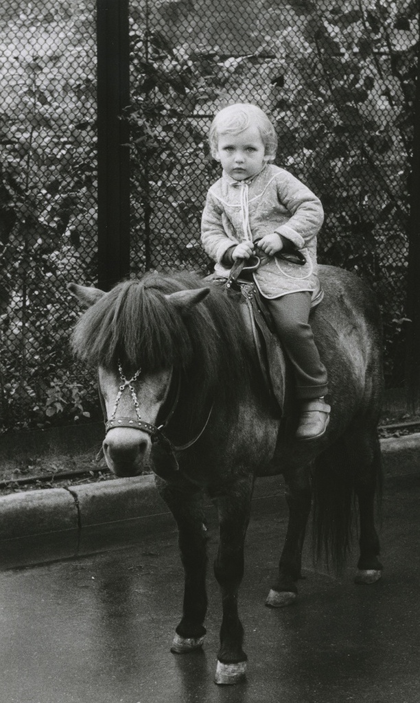 Традиционное фото. Пони, 1988 год, г. Москва. Московский зоопарк. Вера Левченко. Надпись на обороте фотографии: «3 года».