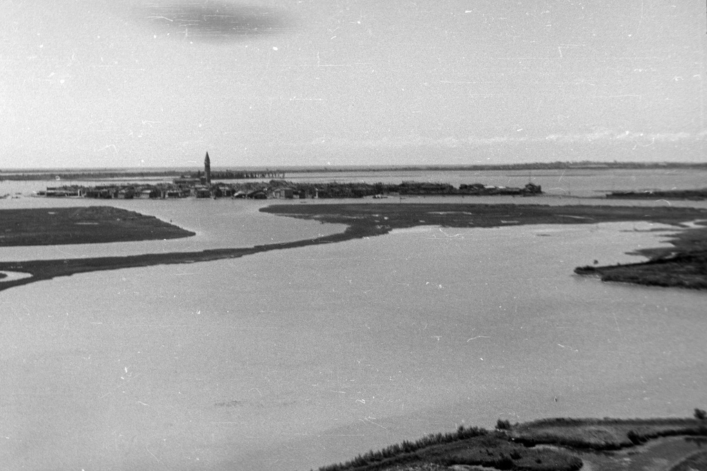 Вид на остров Торчелло, 1947 год, Итальянская республика, г. Венеция, о. Торчелло