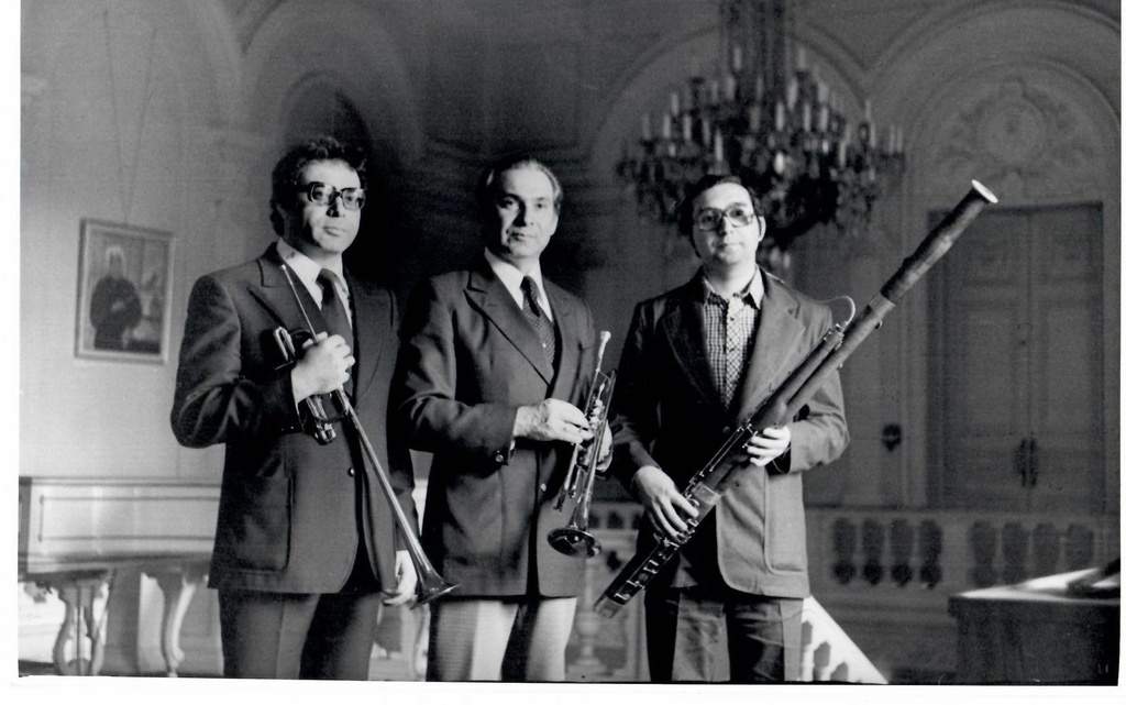Тимофей Докшицер с братом Владимиром и сыном Сергеем, музыкантами оркестра Большого театра, 1980-е. Выставка «Тимофей Докшицер» с этой фотографией.&nbsp;