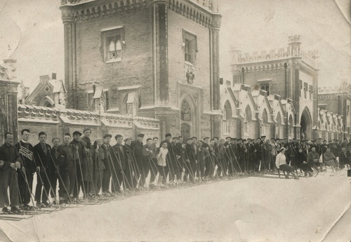 Лыжная вылазка всех отдыхающих, 22 декабря 1933 - 2 января 1934, г. Петергоф