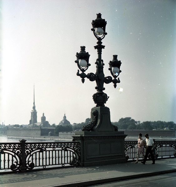 Кировский мост, 1960-е, г. Ленинград. Ныне Троицкий мост.